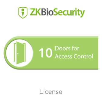 ZKBSAC10 ZKTECO ZKBiosecurity License Activates 10 Doors for Acce