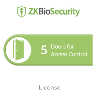 ZKBSAC5 ZKTECO ZKBiosecurity License Activates 5 Doors for Access