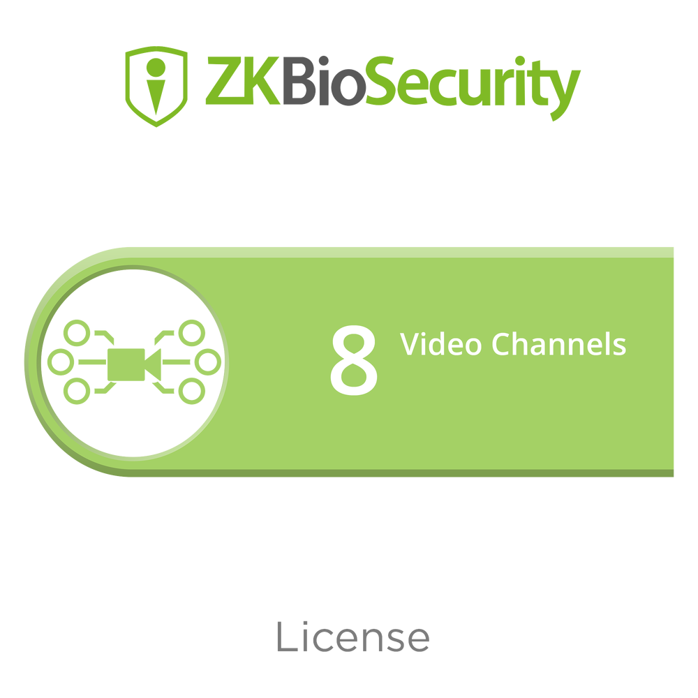 ZKBSVID8CH ZKTECO ZKBiosecurity License for video module up to 8