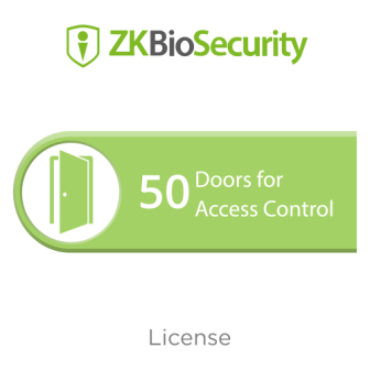 ZKBSAC50 ZKTECO ZKBiosecurity License Activates 50 Doors for Acce