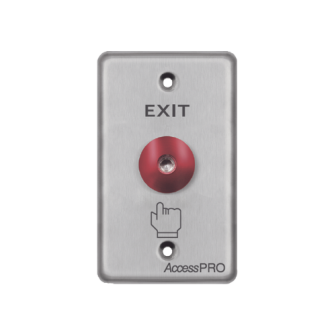 APBRRLC AccessPRO Red round button with LED APBRRLC