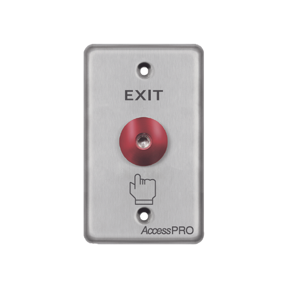 APBRRLC AccessPRO Red round button with LED APBRRLC