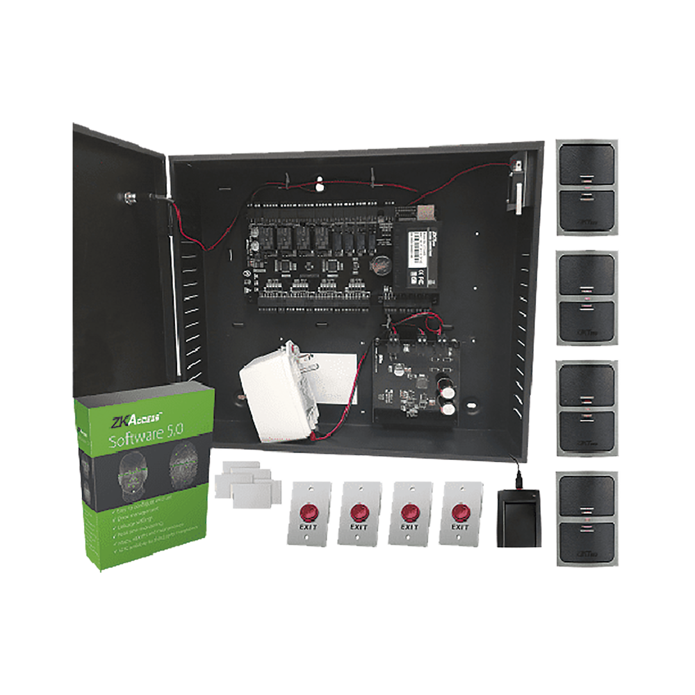 USC34DOORKIT ZKTECO Access Control 4 Door Kit 1 C3400 panel 1 CR1