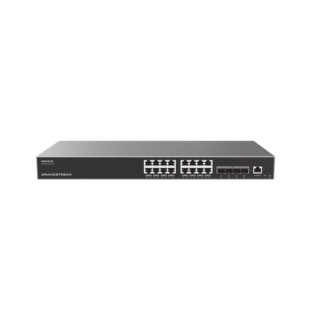 GWN7812P GRANDSTREAM Managed Gigabit PoE Switch / 16 ports 10/100/1000 Mbps  4 SFP Up