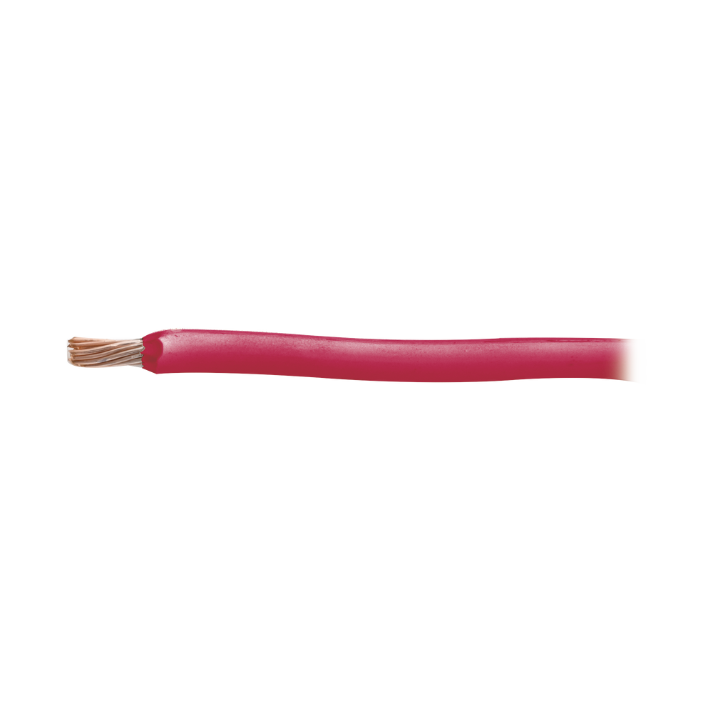 SLY296RED001 INDIANA 8 AWG red color wire soft copper conductor or wiring. PVC insula