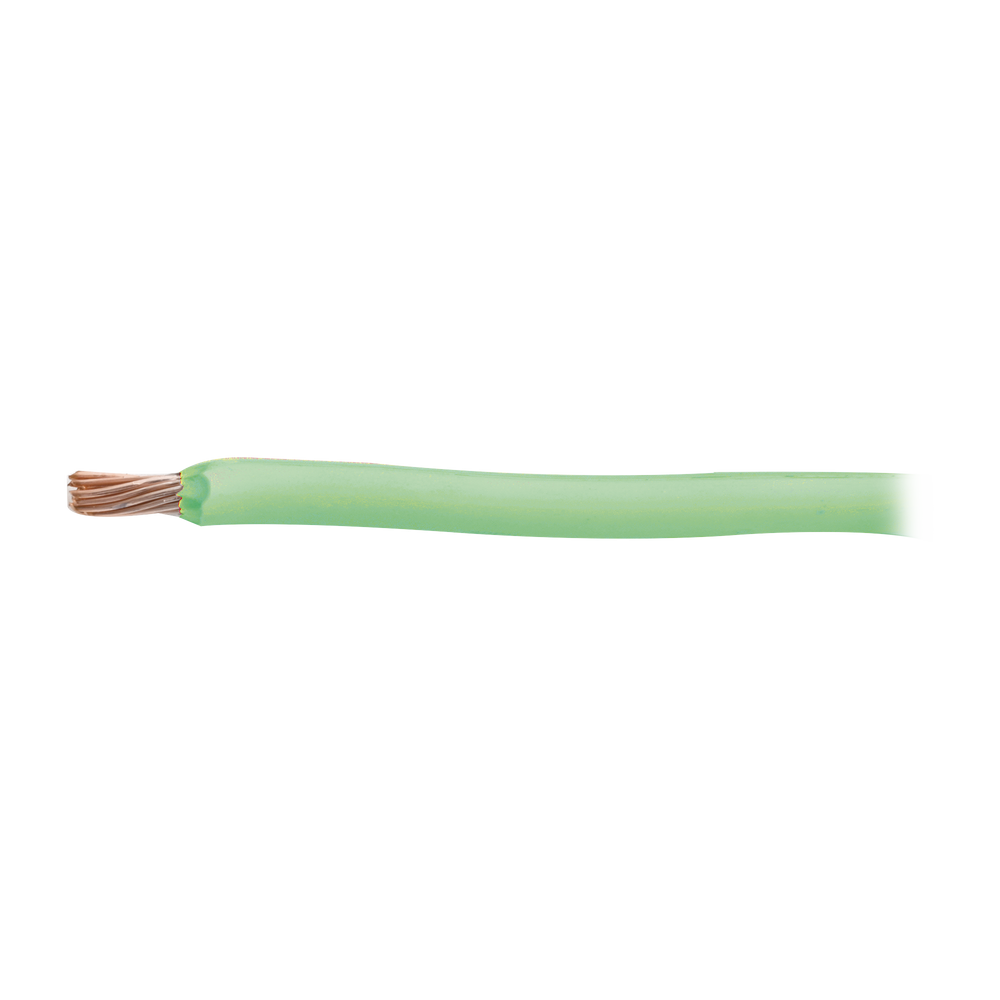 SLY296GRN001 INDIANA 8 AWG green color wire soft copper conductor or wiring. PVC insu