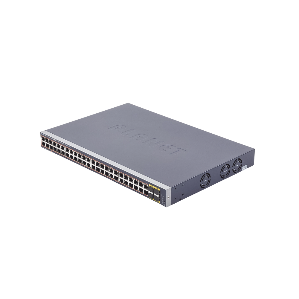 GS421048P4S PLANET 48-Port 10/100/1000T 802.3at PoE  4-Port 100/1000BASE-X SFP Manage