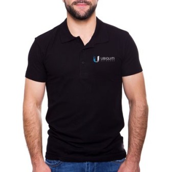PLAUNBS UBIQUITI NETWORKS Black Shirt Polo Type UBIQUITI NETWORKS