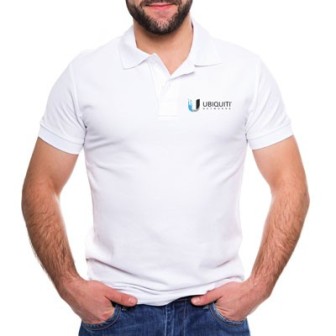 PLAUNWS UBIQUITI NETWORKS White Shirt Polo Type UBIQUITI NETWORKS