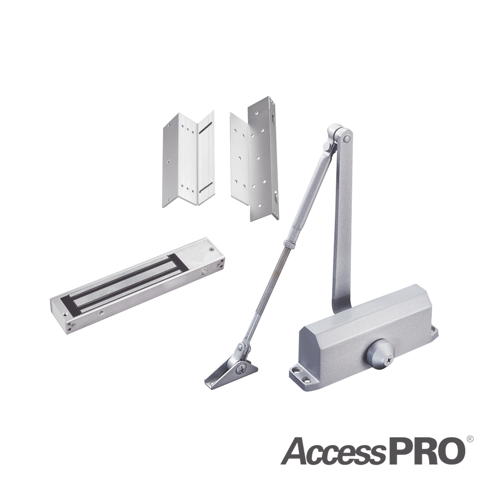 ACCESSKIT600N AccessPRO Kit Door Magnetic Lock 600lbs Z and L Bra