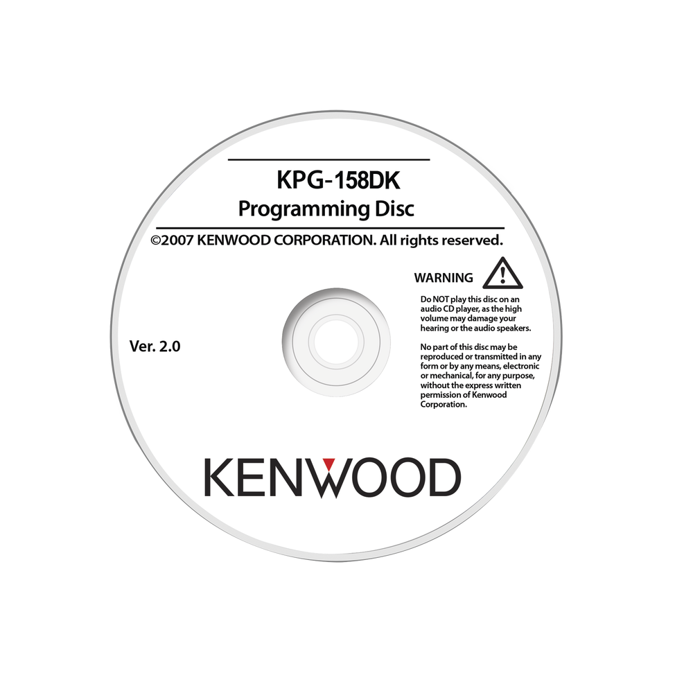 KPG158DK KENWOOD Programming software for TK-2402/3402 KPG-158DK