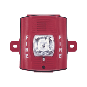 P2RHK SYSTEM SENSOR Red Two Wire Outdoor Horn Strobe Wall Mount P