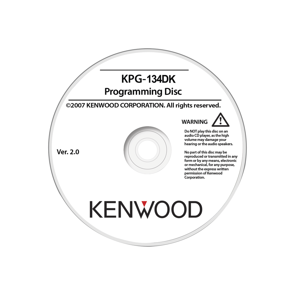 KPG134DK KENWOOD Programming Software for KENWOOD Radios TK2312/3