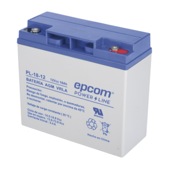 PL1812 EPCOM POWERLINE Backup battery / 12 V 18 Ah / UL / AGM-VRLA technology / For u