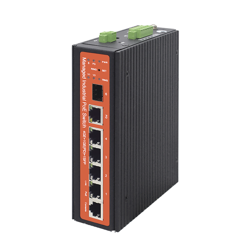 WIPMS305GFI WI-TEK 4-Port Industrial Switch Gigabit PoE (Passive 24V / 802.3af/at/bt)