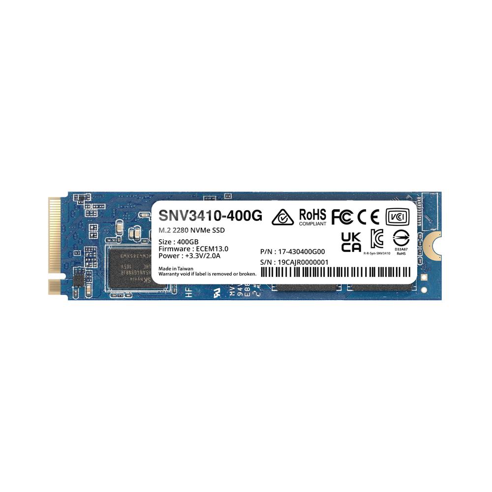 SNV3410400G SYNOLOGY SSD 400GB NVMe M.2 2280 Design for Synology