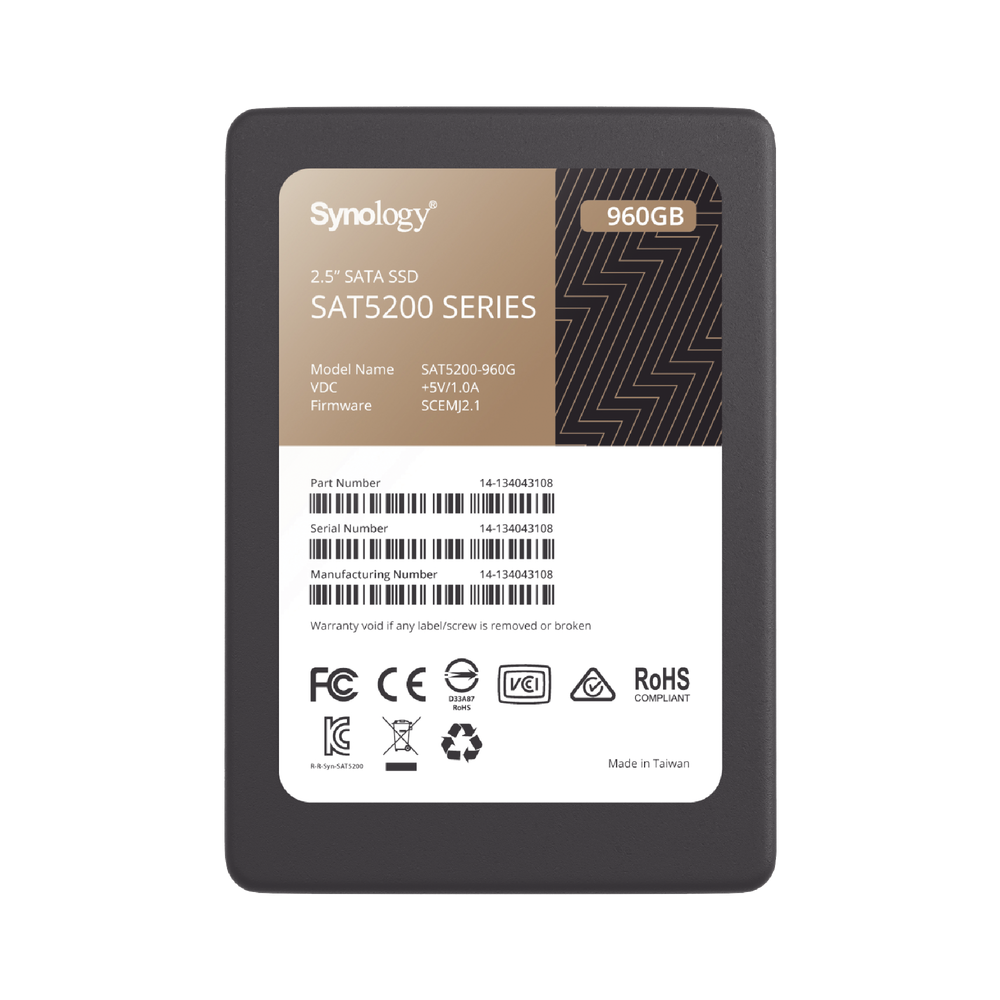 SAT5200960G SYNOLOGY 960 GB SSD Design for Synology NAS SAT520096