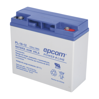 PL1812 EPCOM POWERLINE Backup battery / 12 V 18 Ah / UL / AGM-VRL
