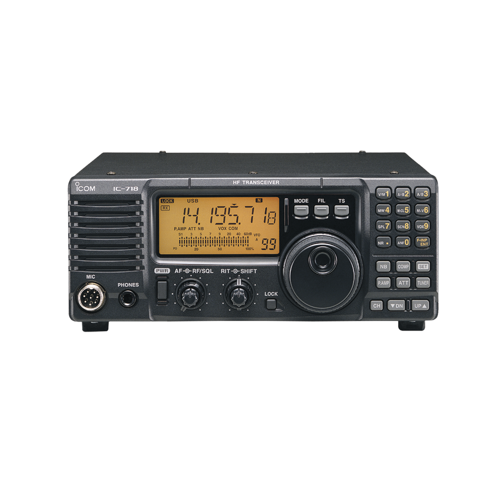 IC718E ICOM HF Radio Transceiver for Radio Amateurs. 100W SSB 40W