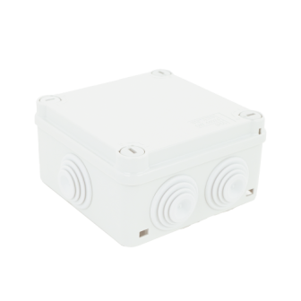 GW44024 GEWISS PVC Junction Box with 6 Inputs 1/4  Screw-cap 100x100x50 mm for Exteri