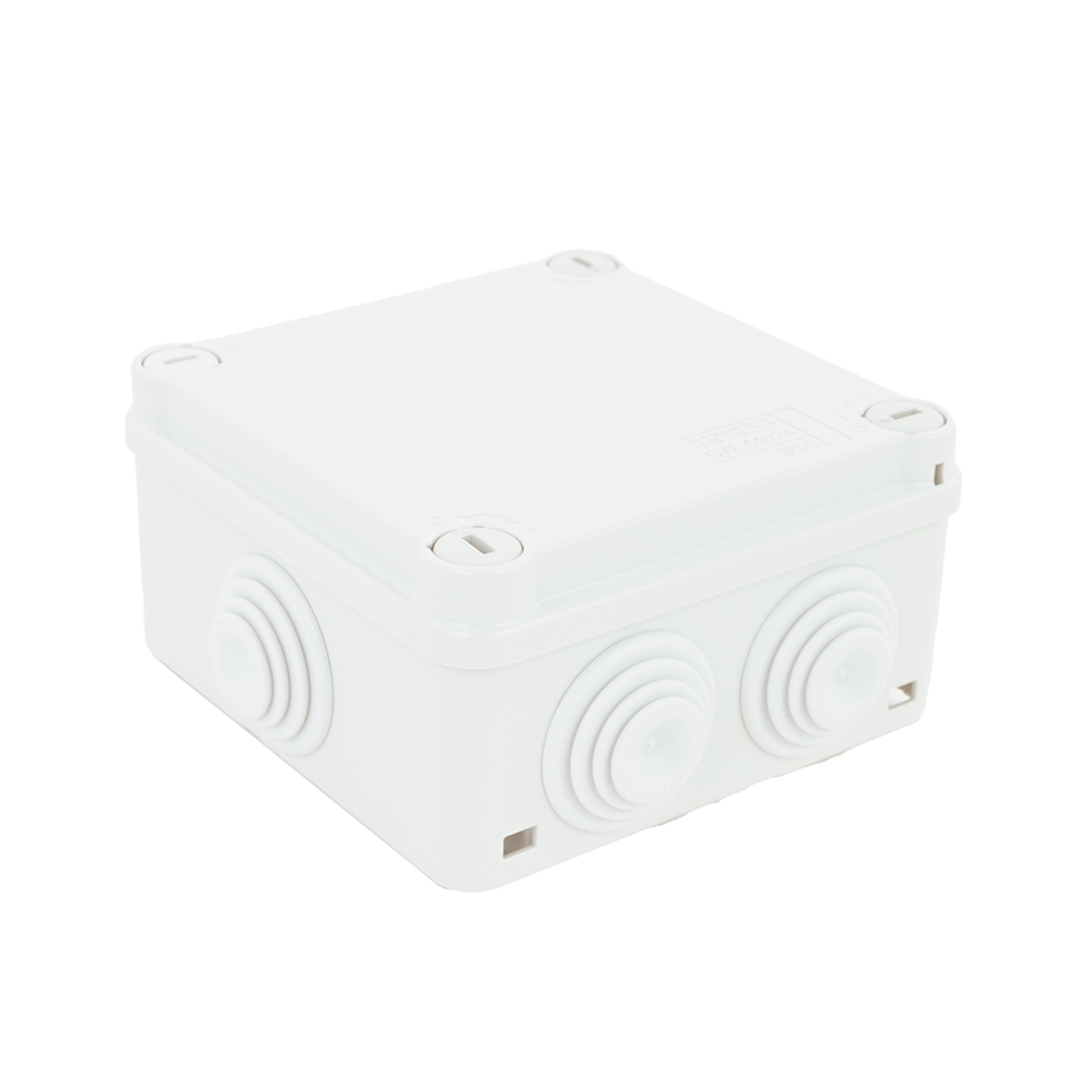 GW44024 GEWISS PVC Junction Box with 6 Inputs 1/4  Screw-cap 100x100x50 mm for Exteri