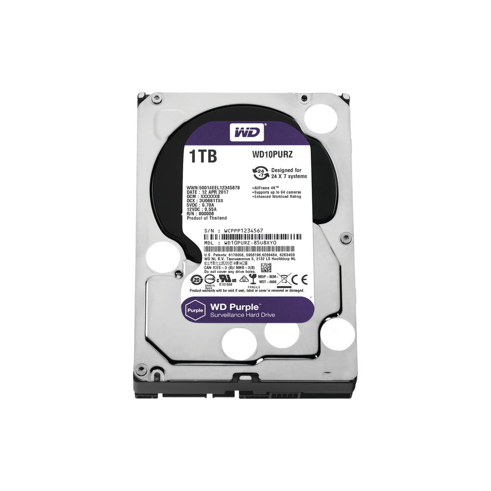 WD10PURZ Western Digital (WD) WD HDD 1TB Optimized for Video Surveillance WD10PURZ