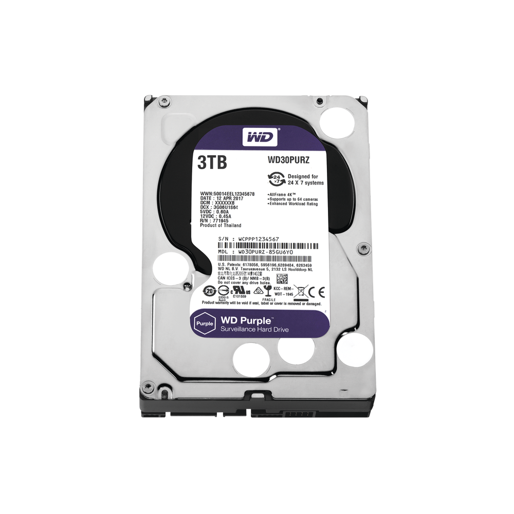 WD30PURZ Western Digital (WD) WD HDD 3TB Optimized for Video Surveillance WD30PURZ