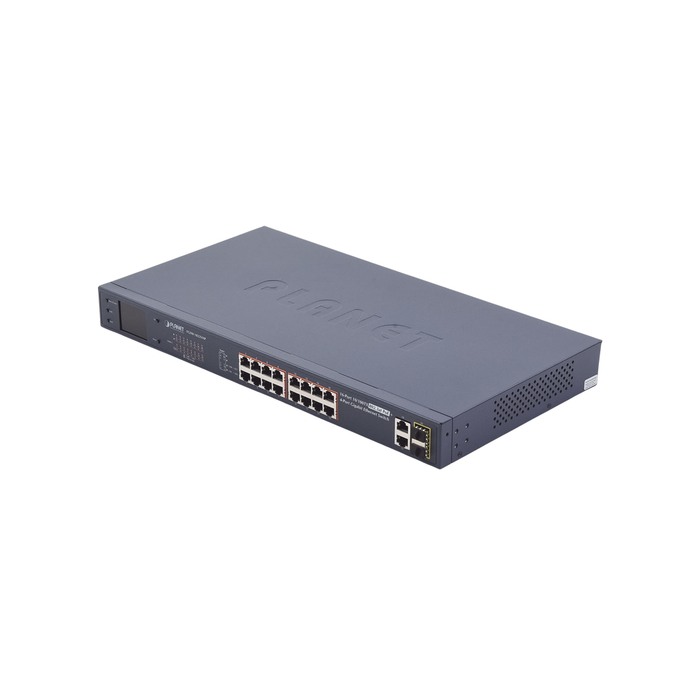 FGSW1822VHP PLANET 16-Port 10/100TX 802.3at PoE  2-Port Gigabit TP/SFP Combo Ethernet