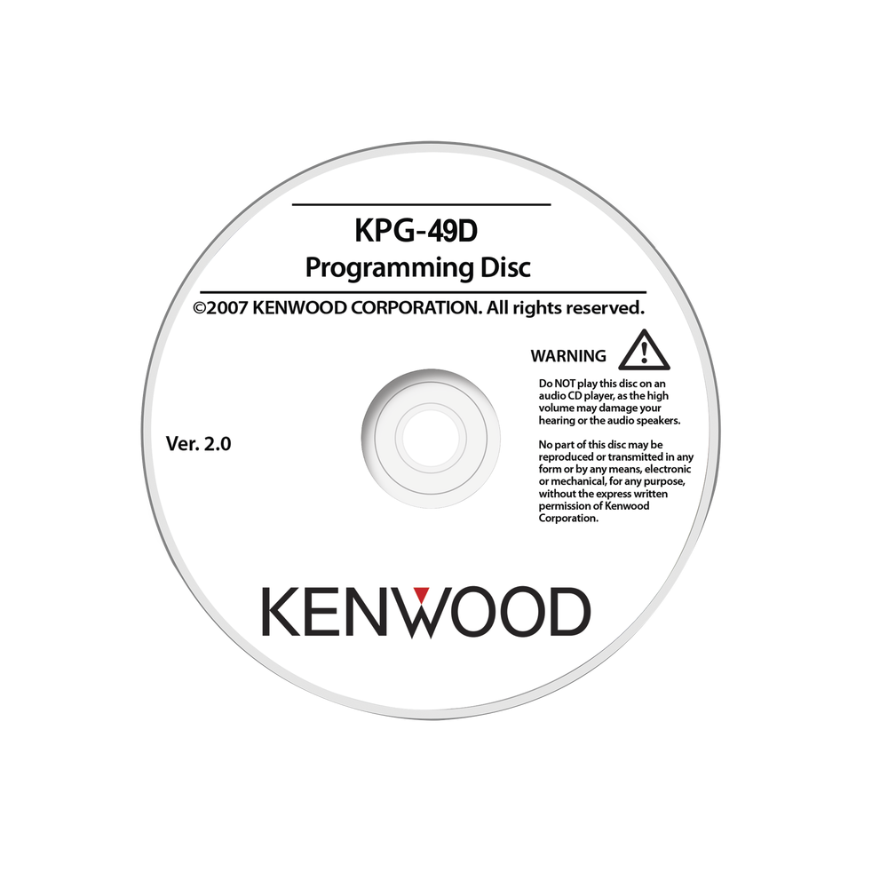 KPG49D KENWOOD Programming Software for KENWOOD Radios TK280/380