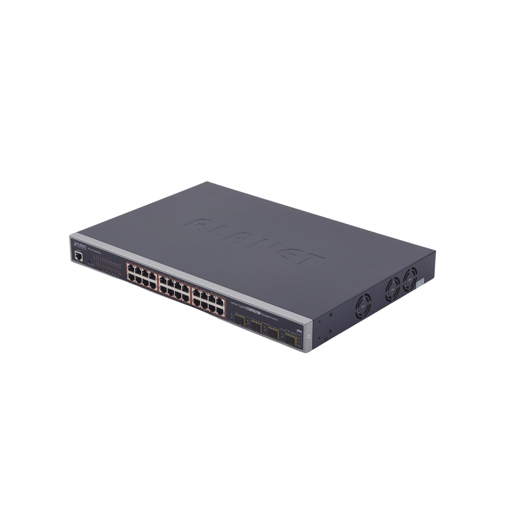 PLANET WGSW24040HP4 24-Port 10/100/1000Mbps 802.3at PoE with 4-S