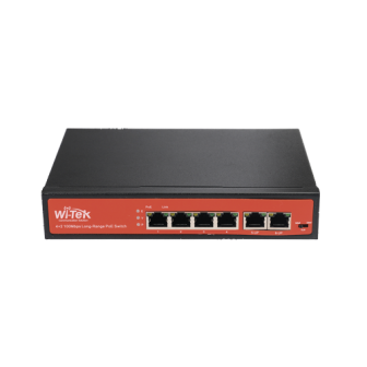 WIPS205V2 WI-TEK Switch with 4 PoE ports 10/100 up to 250m and 2