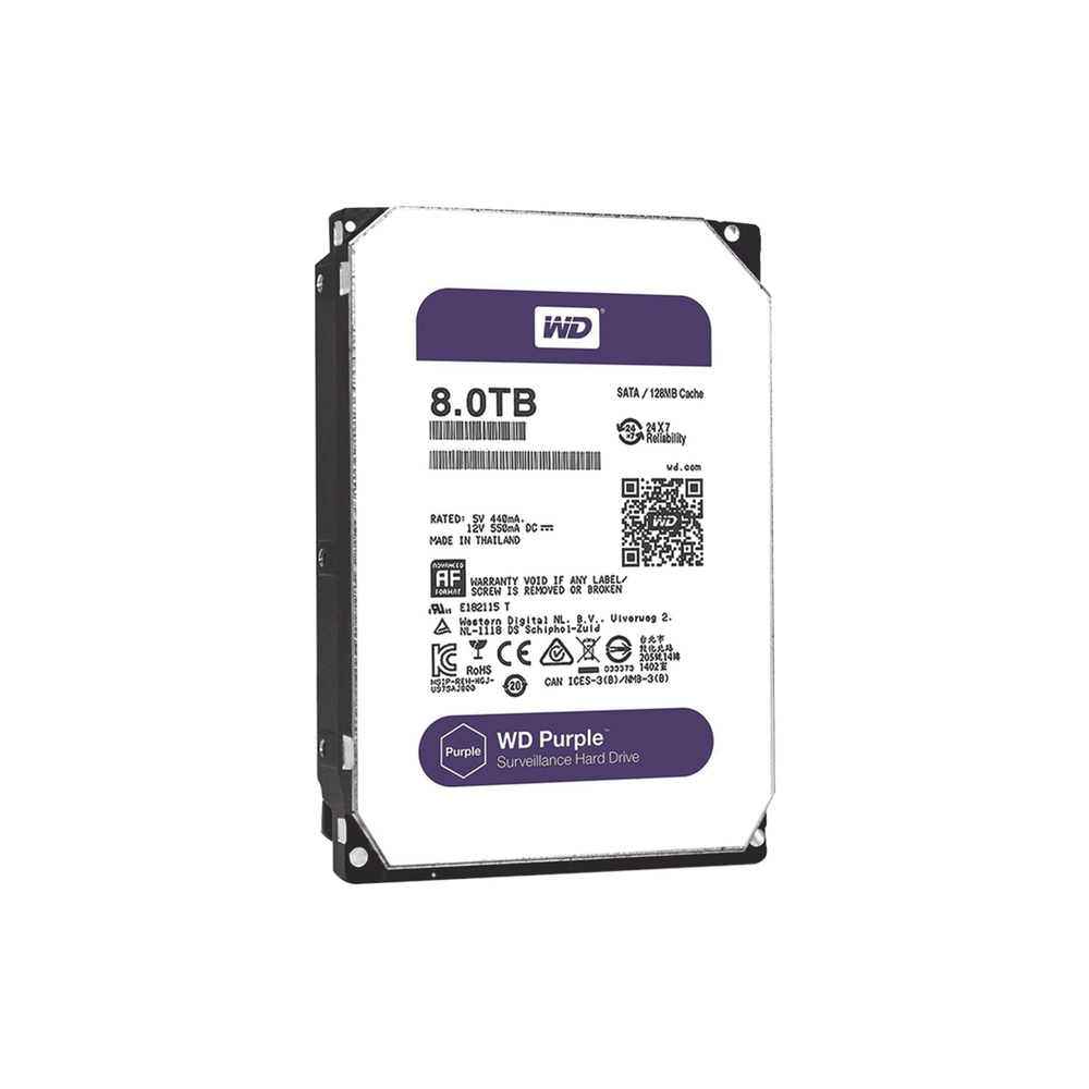 WD82PURZ Western Digital (WD) WD HDD 8TB / Optimized for Video Surveillance / 7200RPM