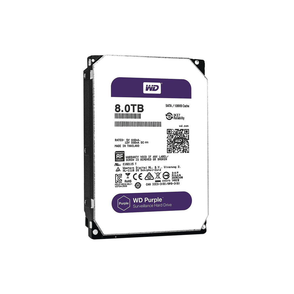 WD81PURZ Western Digital (WD) WD HDD 8TB / Optimized for Video Surveillance / 5400RPM