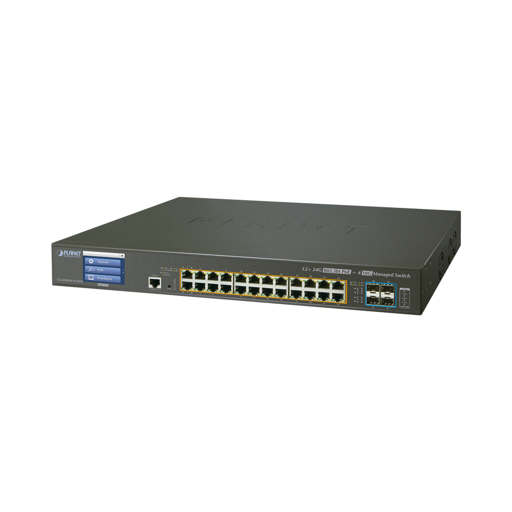 GS522024UPL4XV PLANET Switch Managed L2 24 ports Gigabit PoE 802.