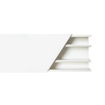 TMK2560 THORSMAN Surface Raceway White Three Channel 60 mm x 25 mm x 2.5 m Section (5