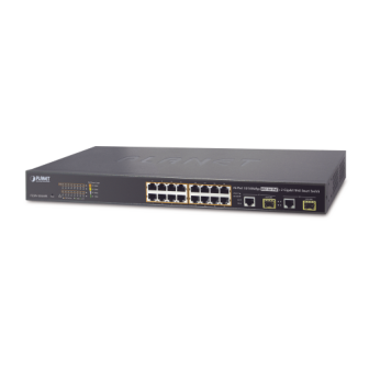 FGSW1816HPS PLANET 16-port 10/100TX PoE 802.3at  2-port Gigabit TP/SFP Combo L2 Web S