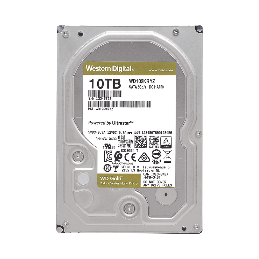 WD102KRYZ Western Digital (WD) WD GOLD 10TB DATACENTER HDD CLASS SATA 6 GB/S 7200 RPM