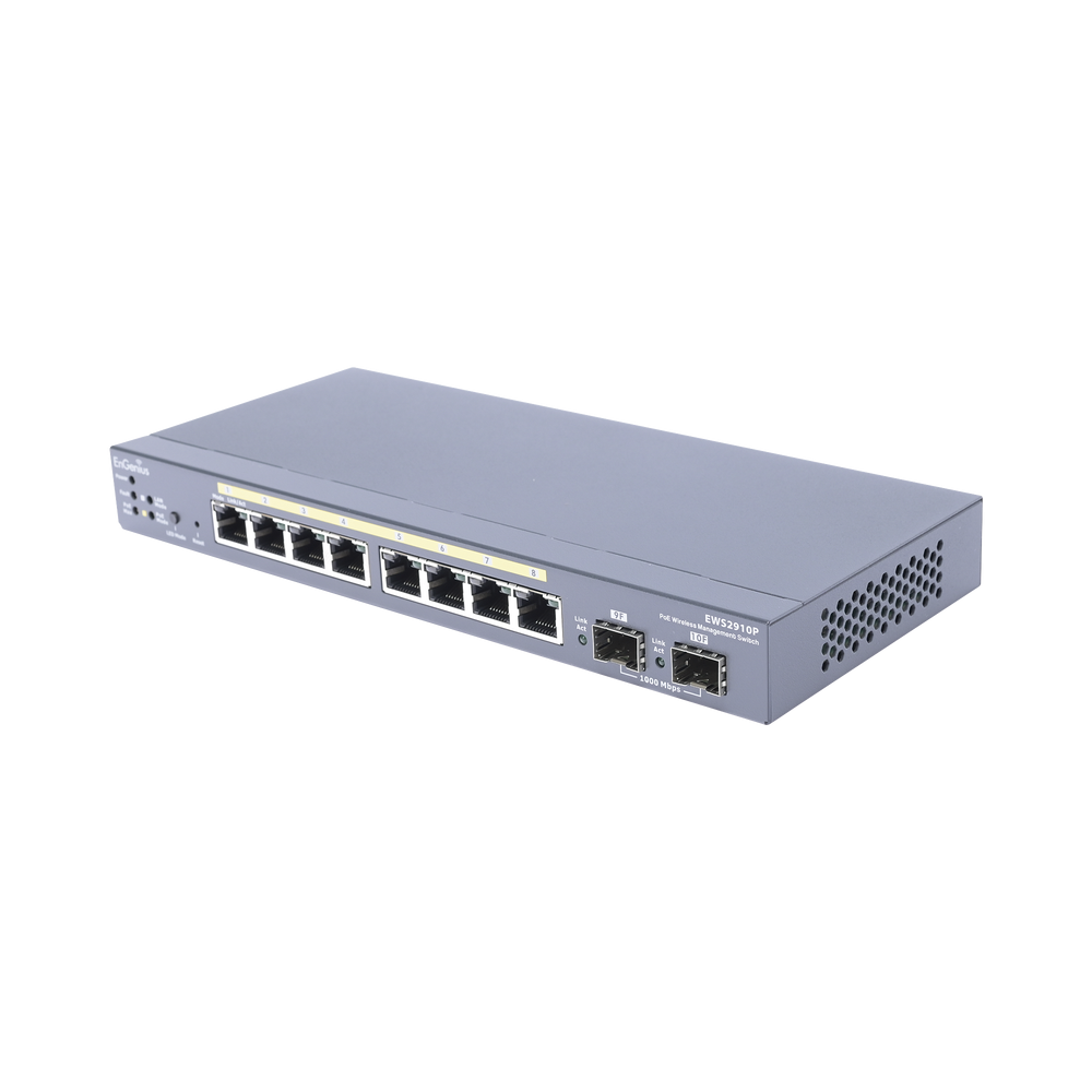 EWS2910P ENGENIUS 8-port Managed PoE Switch Gigabit 802.3af of 61.6 W and Controller