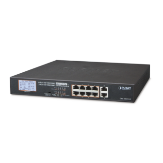 GSD1002VHP PLANET 8-Port 10/100/1000T 802.3at PoE  2-Port 10/100/1000T Desktop Switch