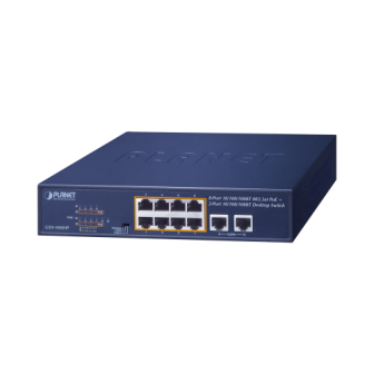 GSD1008HP PLANET Non-manageable PoE switch with 8 ports 10/100/1000 Mbps with PoE 802