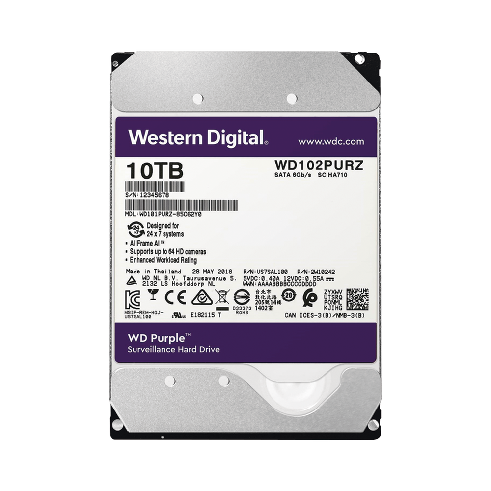 WD102PURZ Western Digital (WD) WD HDD 10TB / 7200RPM / Optimized