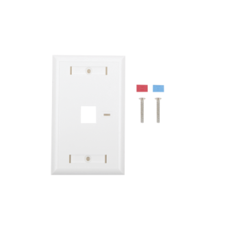 LPFP21 LINKEDPRO BY EPCOM Face Plate 1-Port Output with Space for Label - White LP-FP