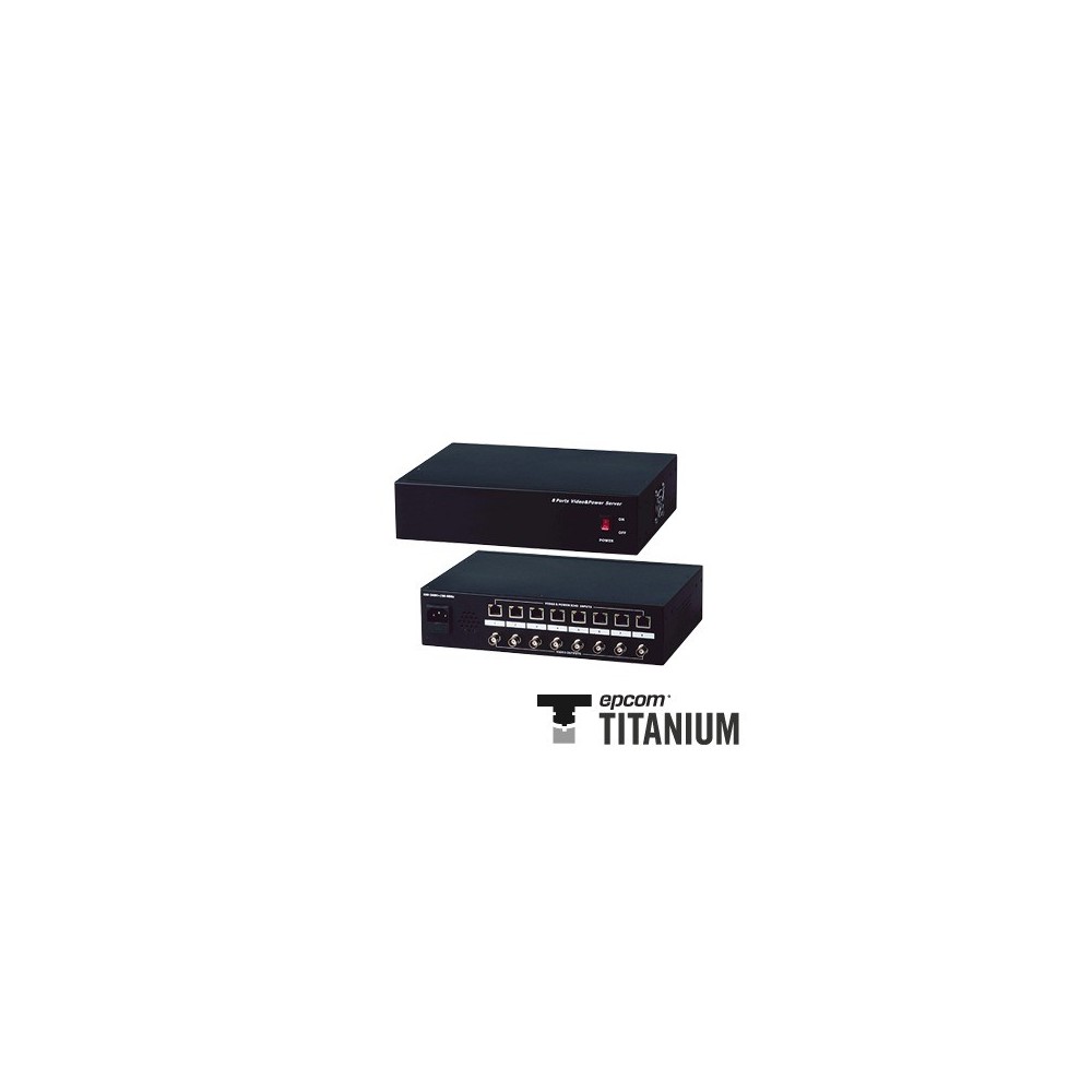 TT108PVR EPCOM TITANIUM Video  Power: 300 m Video Receiver  8 Channels Power Supply T