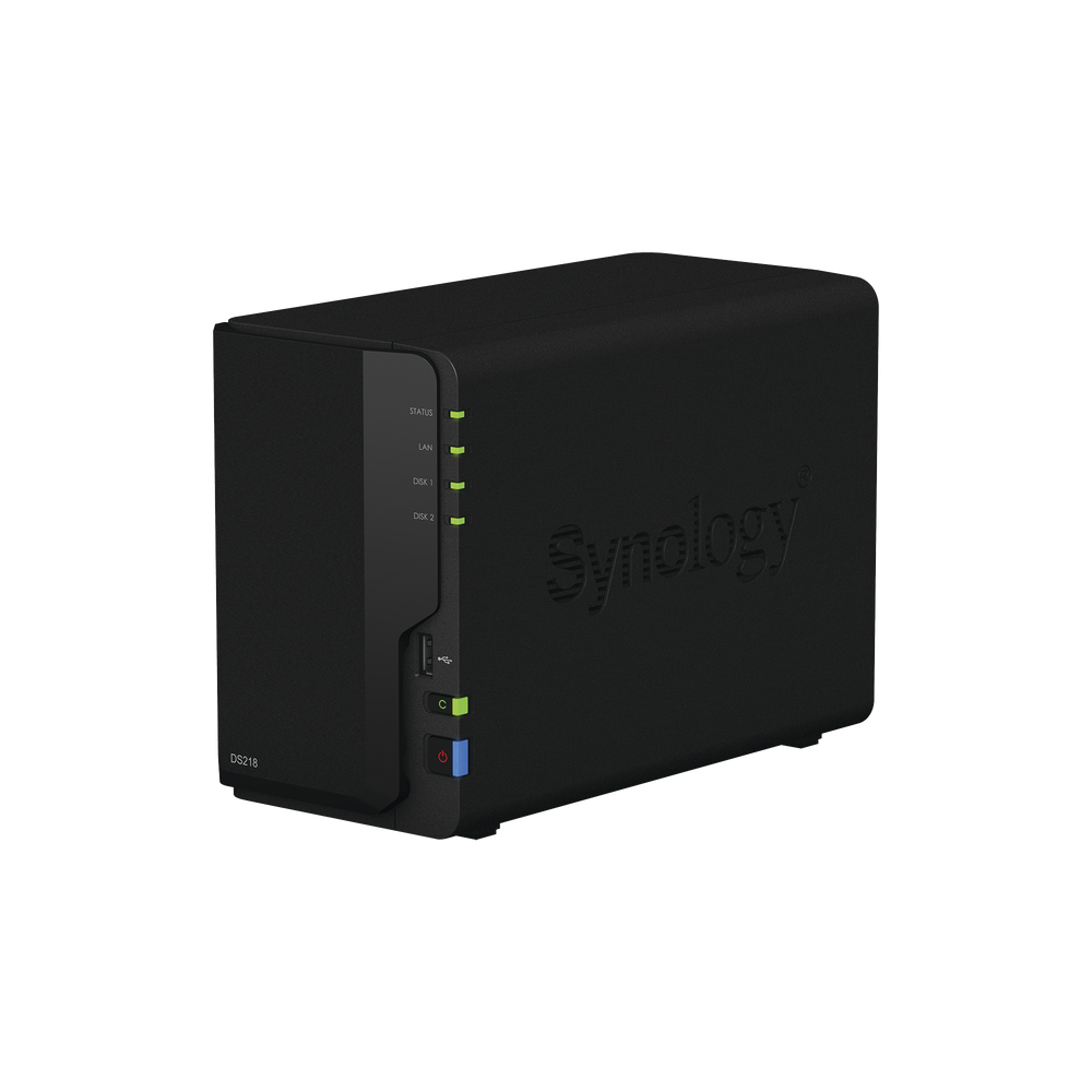 DS218 SYNOLOGY Desktop NAS Server 2-bay (Up to 12TB per HDD) / RAM 2GB DS218