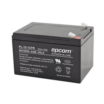 PL1212FR EPCOM POWERLINE Backup battery / 12 V 12 Ah / UL / AGM-VRLA technology / Fla