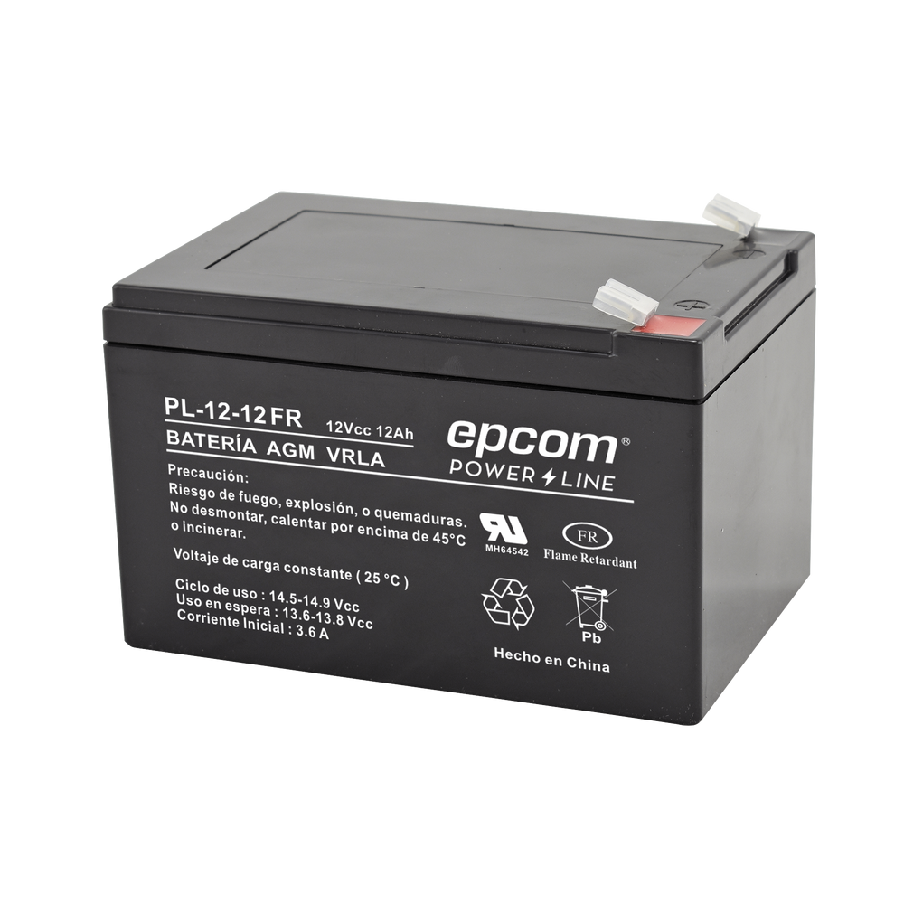 PL1212FR EPCOM POWERLINE Backup battery / 12 V 12 Ah / UL / AGM-VRLA technology / Fla