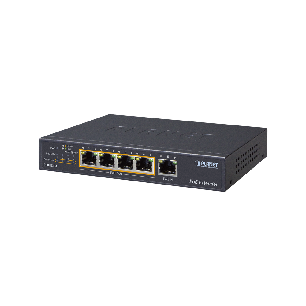 PLANET POEE304 65 Watt Ultra PoE Extender With 4 Gigabit Output