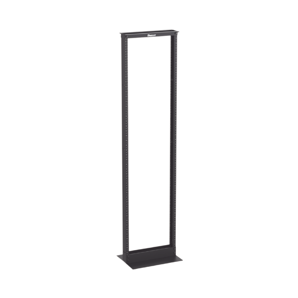 R2P PANDUIT Standard 19-inch 2-Post Rack 12-24 Threaded E-Rails Aluminum 45 RU Black