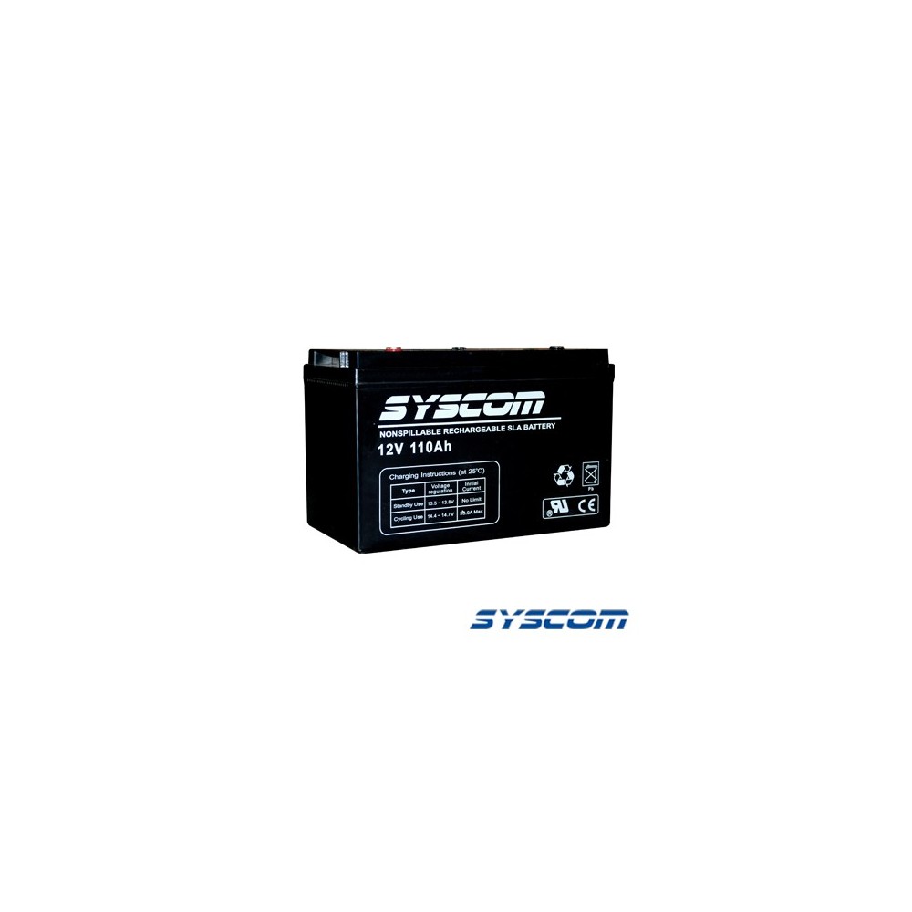 ASBP110A Syscom Battery 12 Vdc 110 Ah. AGM Technology. ASBP-110A
