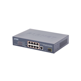 FGSD1011HP PLANET Unmanaged Switch 8 ports 10/100 PoE 802.3af/at 135W 1 Uplink port 1